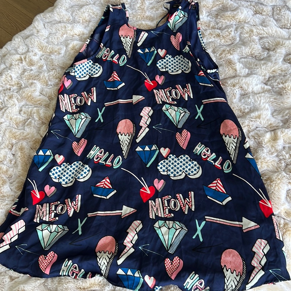 Zara Ice cream cartoon skater dress